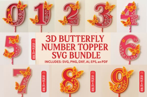 3D Butterfly Number Topper SVG Bundle: A Designer’s Review for Life Events And Celebrations
