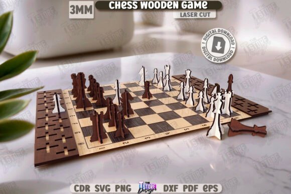 3D Chess Game Laser Cut Board Games SVG Review