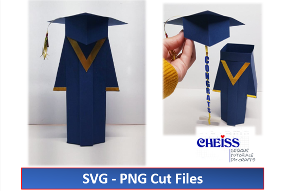 3D Graduation Gift Box Graduation SVG