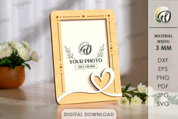 3D Minimalist Photo Frame Laser Cut for Other Home Decor