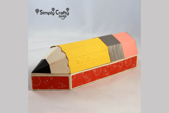 3D Pencil Box SVG for School Projects