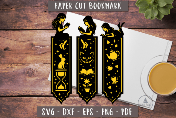 Alice in Wonderland 3d Bookmarks SVG Graphics and Crafts Review