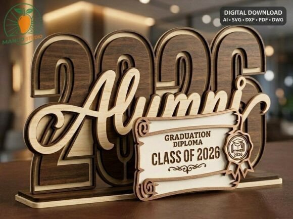 Alumni Class of 2026 3D Laser Cut