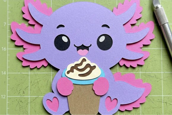 Axolotl Kawaii 3D SVG for Birthdays and Branding