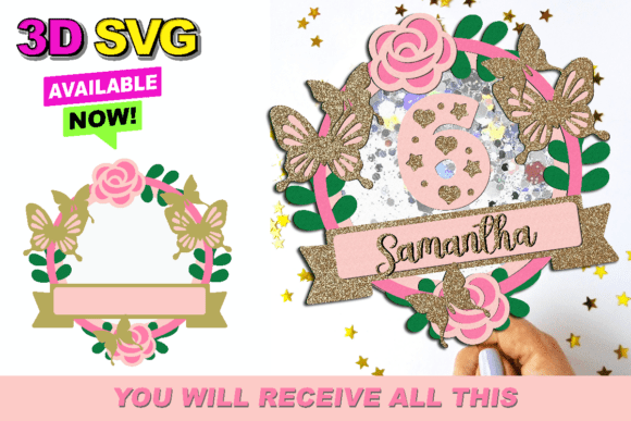 Butterfly Shaker Cake Topper 3D SVG Graphics and Crafts Review
