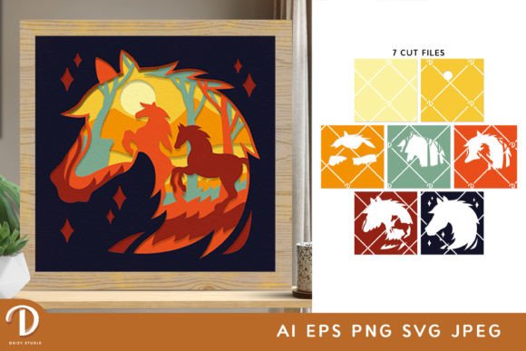 Horse 3D Shadow Box Paper Cut SVG Review