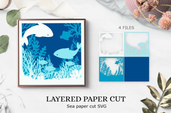 Layered Paper Cut Ocean 3D Layered Pape: A 3D SVG Freebies Review