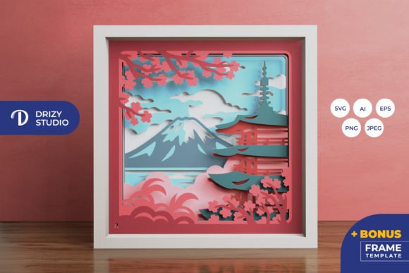 Mount Fuji Japan 3D Shadow Box Review for Small Business Branding
