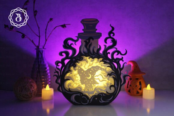 Witch Magic Potion Bottle 3D Shadow Box Review